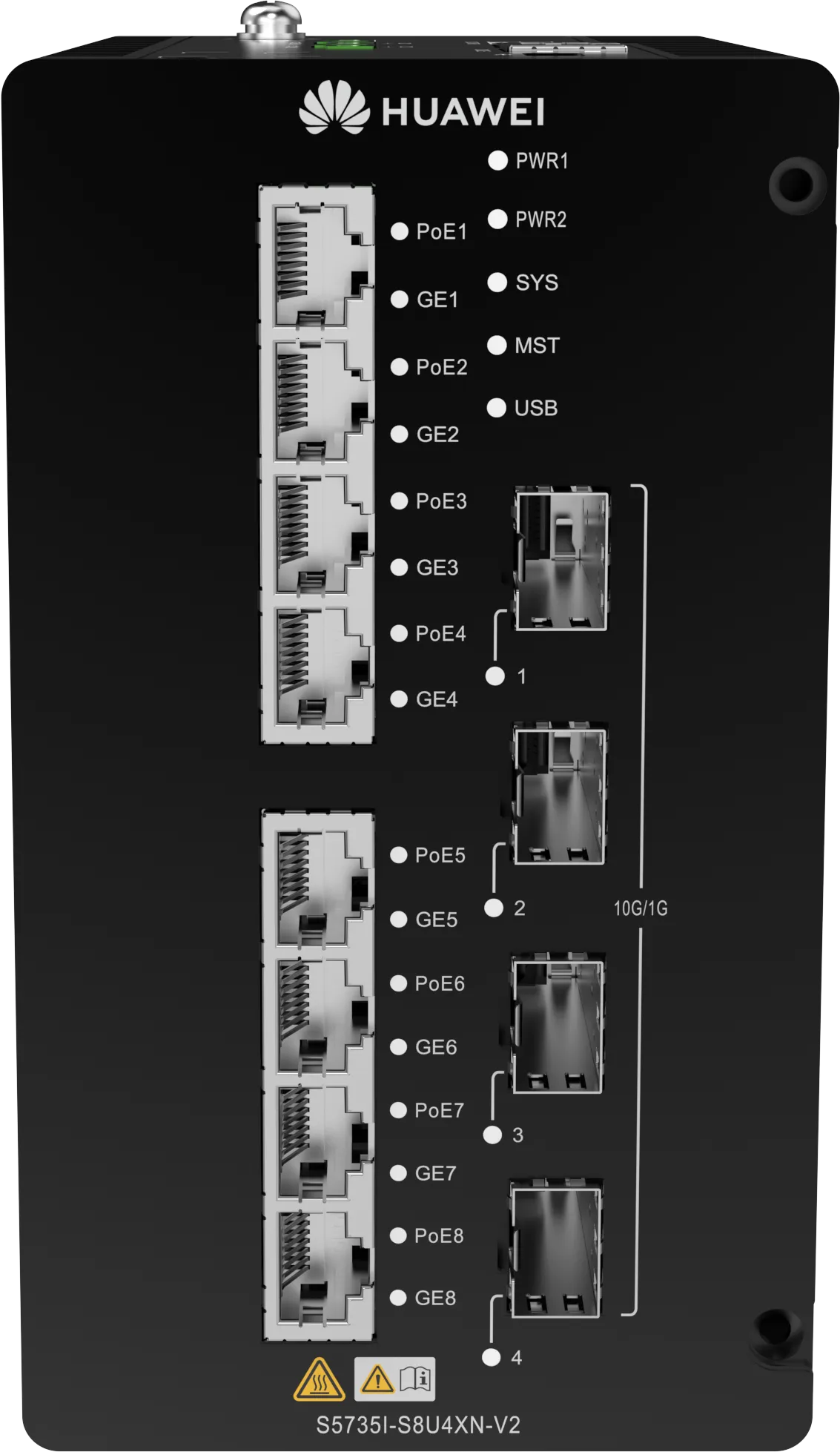 Industrial (DIN Rail–Mounted) CloudEngine S5735I-S8U4XN-V2 Industrial (DIN Rail–Mounted) CloudEngine S5735I-S8U4XN-V2